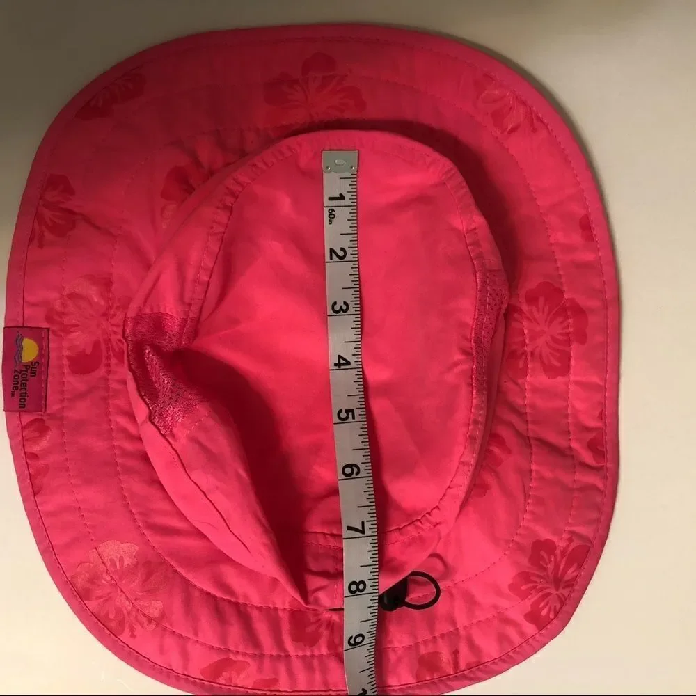 Sun Protection Zone Hat Bucket Floral Pink UPF 50 Girls Beach Vacation Travel